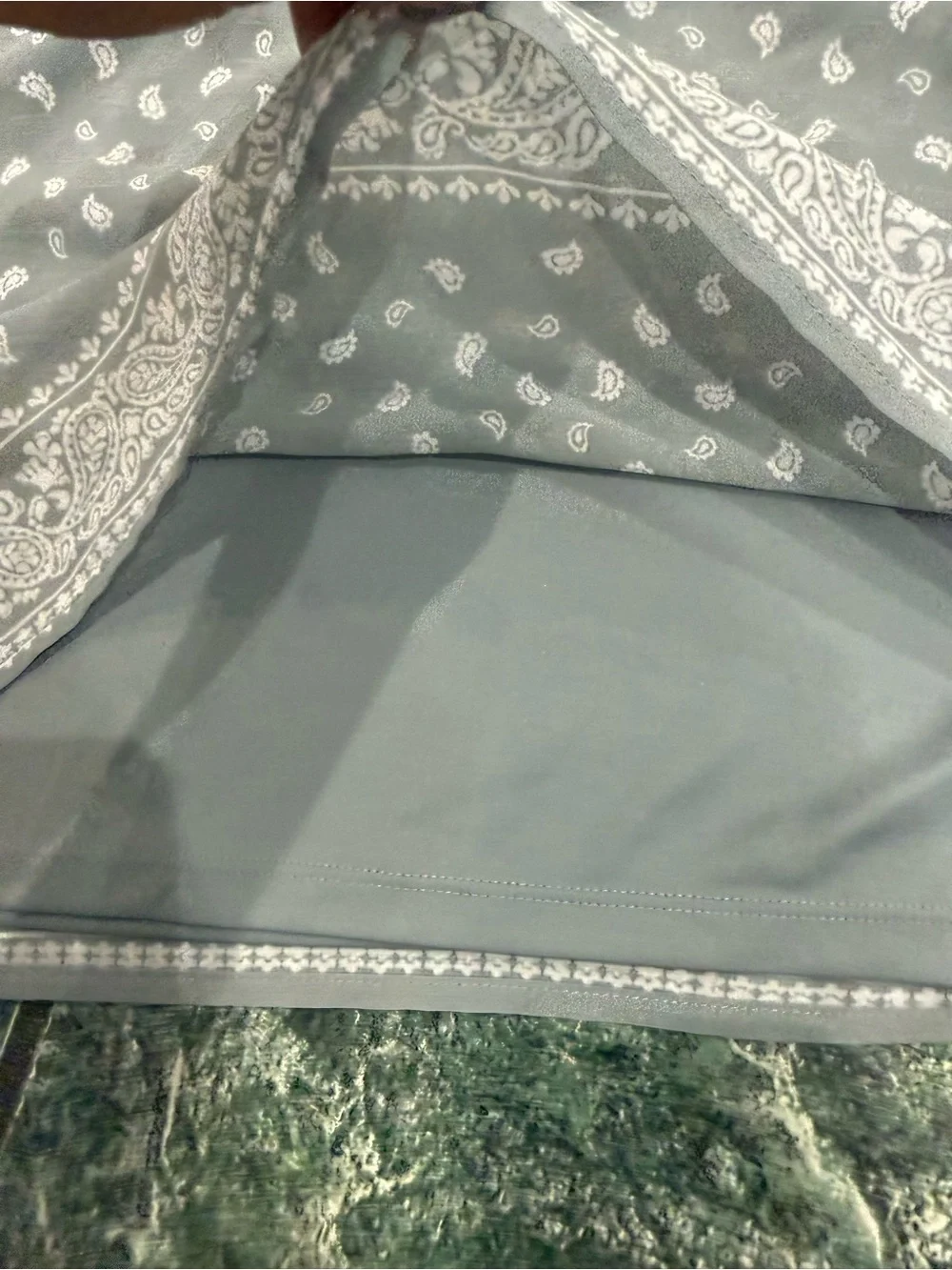 Two-Piece Light Gray Paisley Cami & Skirt Set - Wild fable size M NWT